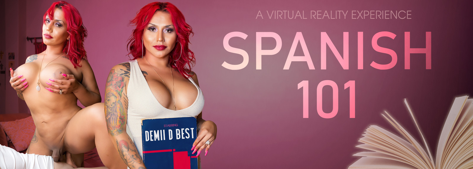 Spanish 101 - Trans VR Porn Video, Starring: Demii D Best