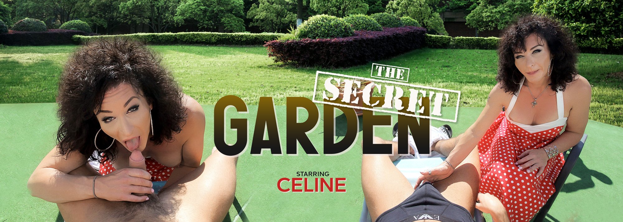 Visit The Secret Garden of Shemale Celine and VR Bangers Trans! | VRB Trans