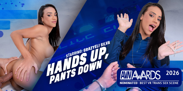 Hands Up, Pants Down Trans VR Porn Video